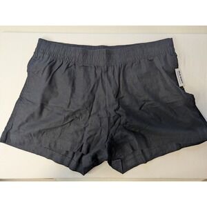 Old Navy Womens XL Black Linen Blend Comfort Waistband Shorts 692834-03-1 NEW